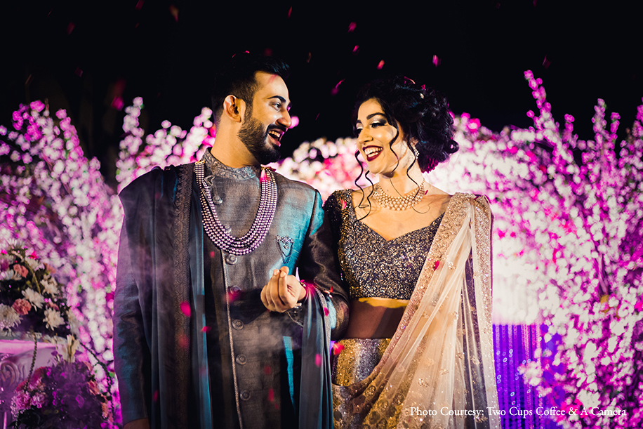 A 'Cherry Blossom' themed reception was a highlight of this elegant wedding in Mumbai A 'Cherry Blossom' themed reception was a highlight of this elegant wedding in Mumbai