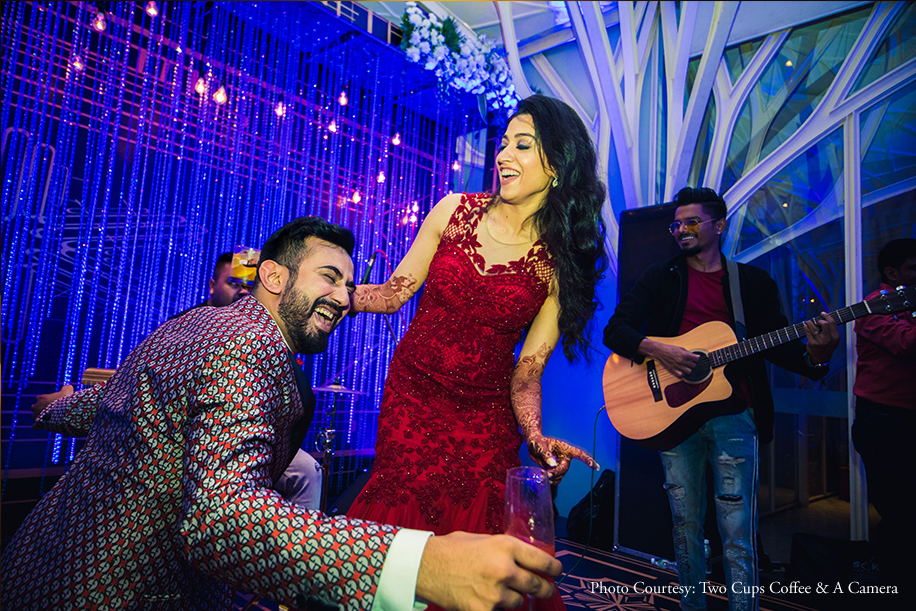 A 'Cherry Blossom' themed reception was a highlight of this elegant wedding in Mumbai A 'Cherry Blossom' themed reception was a highlight of this elegant wedding in Mumbai