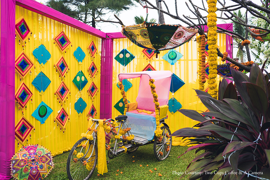 A 'Cherry Blossom' themed reception was a highlight of this elegant wedding in Mumbai A 'Cherry Blossom' themed reception was a highlight of this elegant wedding in Mumbai