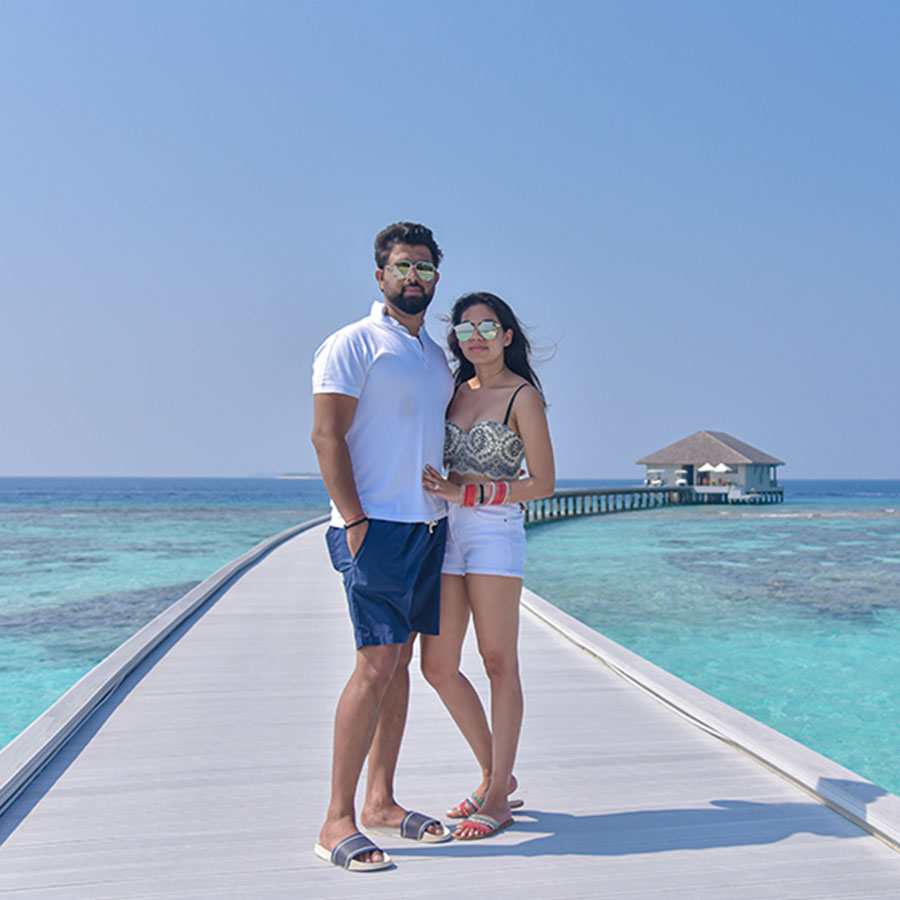 Abhishri and Arjun Maldives Honeymoon WeddingSutra