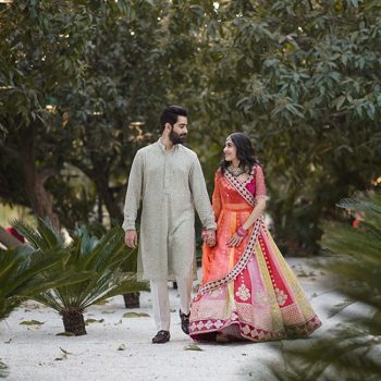 A farmhouse engagement in Ahmedabad that was earthy yet royal!