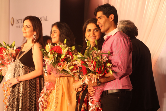 Celebrity and Women Achievers walk the ramp for Shaina NC and Manish ...