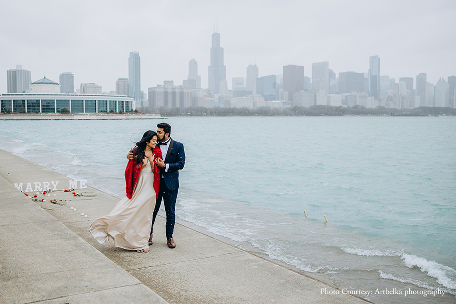 A Dreamy Wedding Proposal Near The Chicago Skyline Walk - The Best Birthday Gift This Girl Ever Imagined!