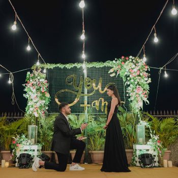 A rooftop wedding proposal that speaks timeless romance
