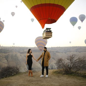 These childhood sweethearts turned a new page in their decade-long love story with a heartwarming wedding proposal at Cappadocia!