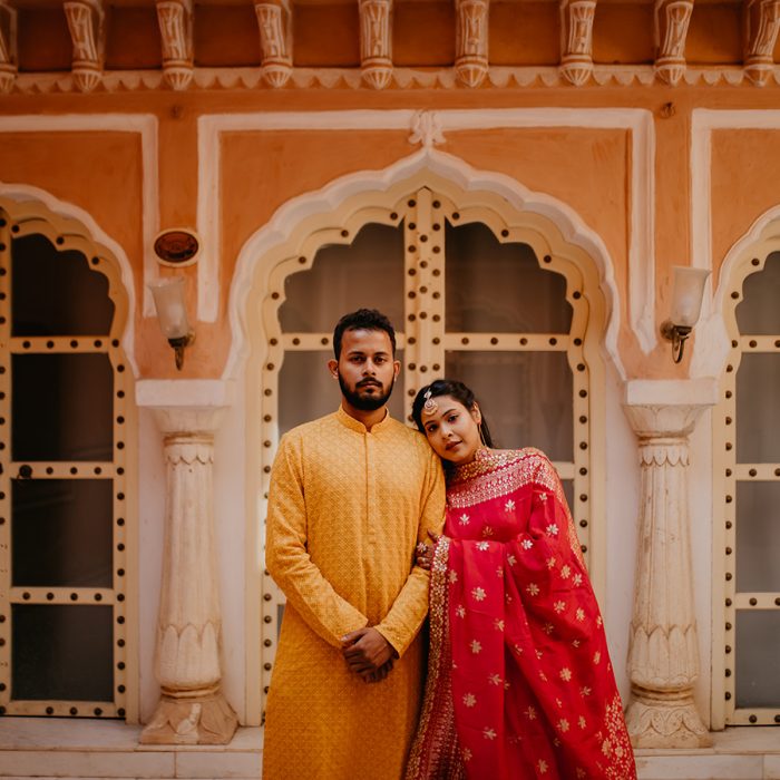 Nitya Gupta and Harsh Shah, Chomu Palace Hotel, Jaipur
