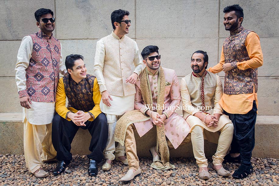 Aayush and his groomsmen