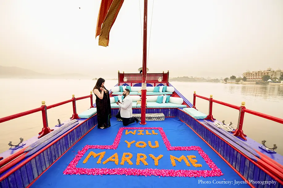 Wedding Proposal at Lake Pichola