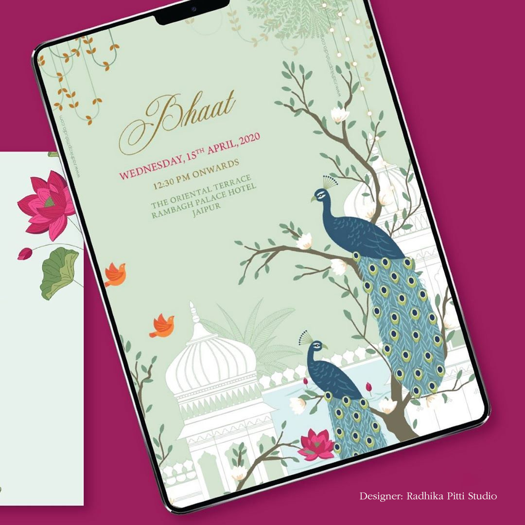 Wedding invitation design by Radhika Pitti