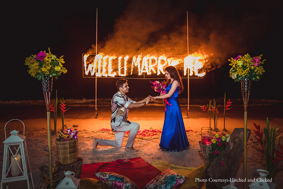 Madhulika and Tushant Beachside Wedding Proposal