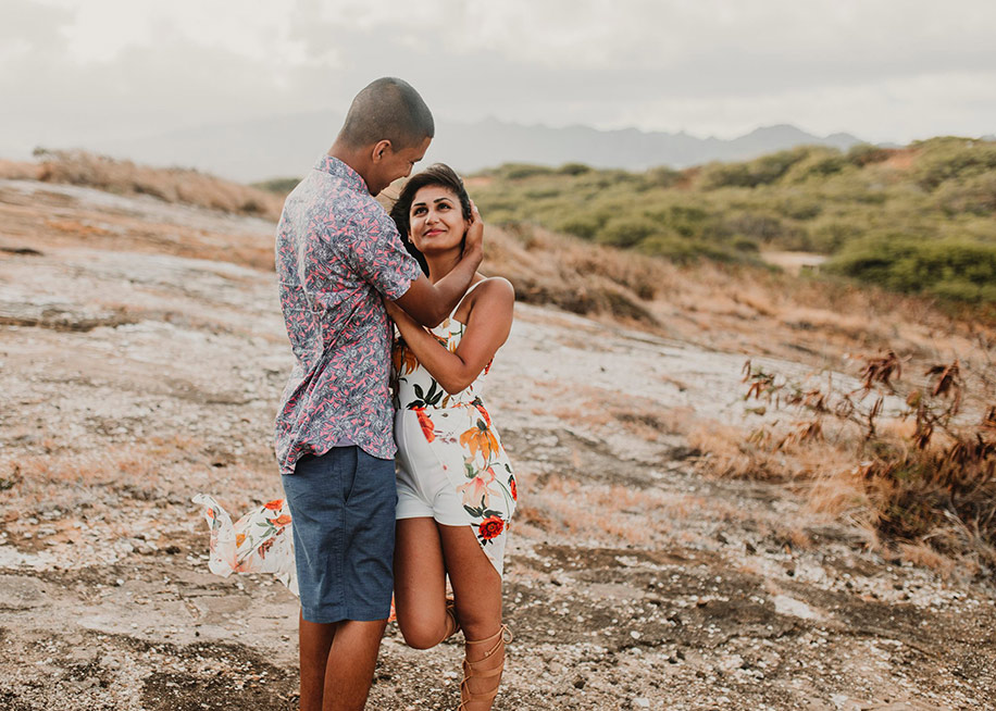Hawaiian wedding proposal