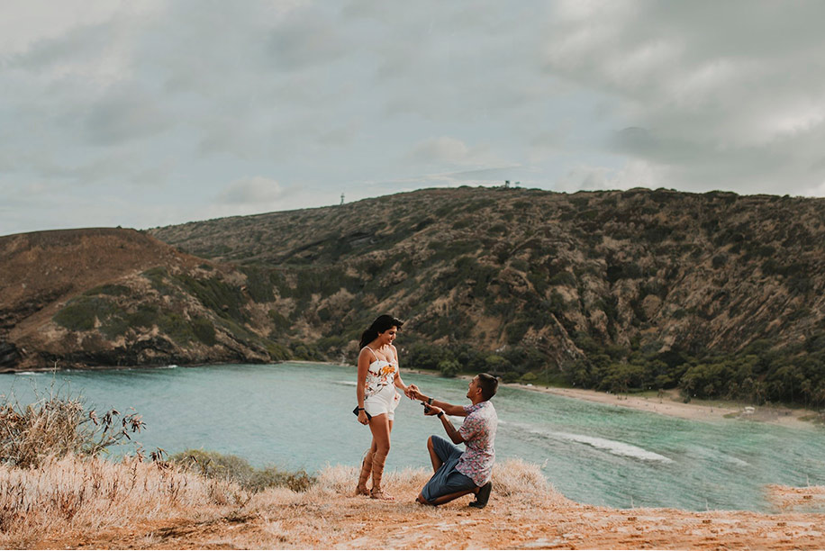 Hawaiian wedding proposal