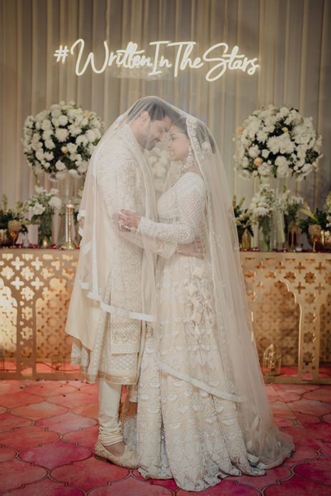 This Qatar-based couple’s Delhi wedding saw a confluence of enchanting moments and tender traditions