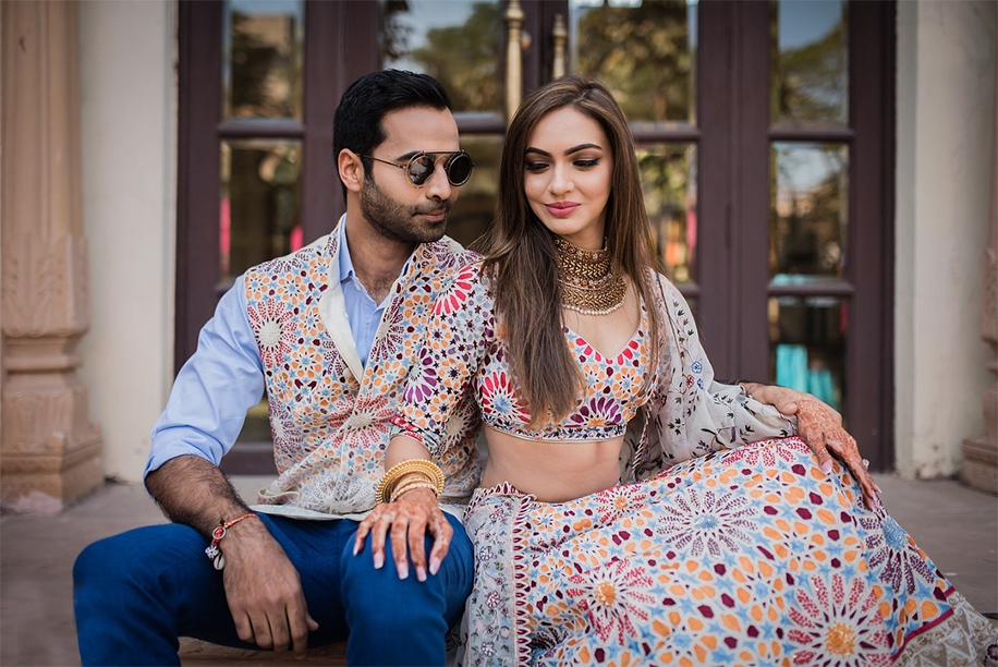 Buy Pink Color Silk Fabric Wedding Lehenga Choli Online