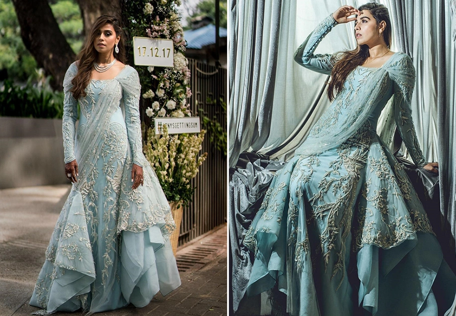 Real brides indo-western outfits