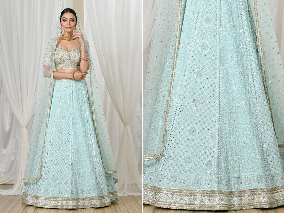 We Spotted Stunning White Designer Bridal Lehenga As Pretty As Traditional  Reds