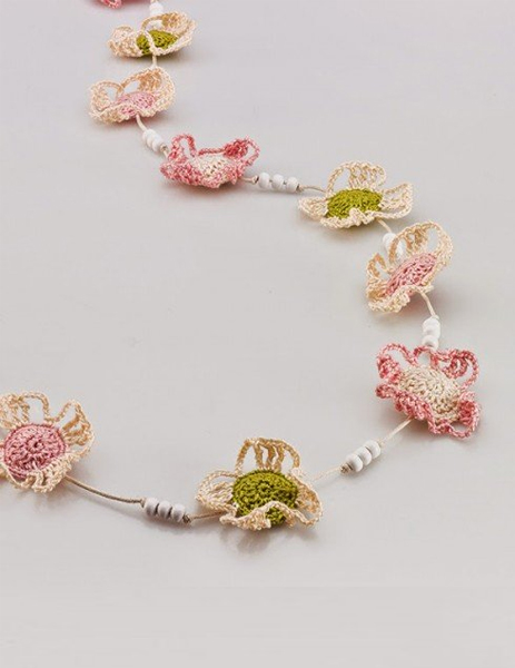 Crochet jewellery - Bridal Floral Jewelry