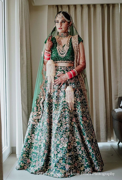 LIGHT-GREEN EMBROIDERED ORGANZA SEMI STITCHED LEHENGA, Size : XXXL, Feature  : Dry Cleaning, Easy Washable at Rs 13,153 / 1 Pic in Surat