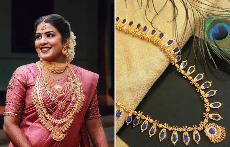 Lumibella Matte Gold Matte Kerala Style Necklace Sets at Rs 1190/piece in  Chennai