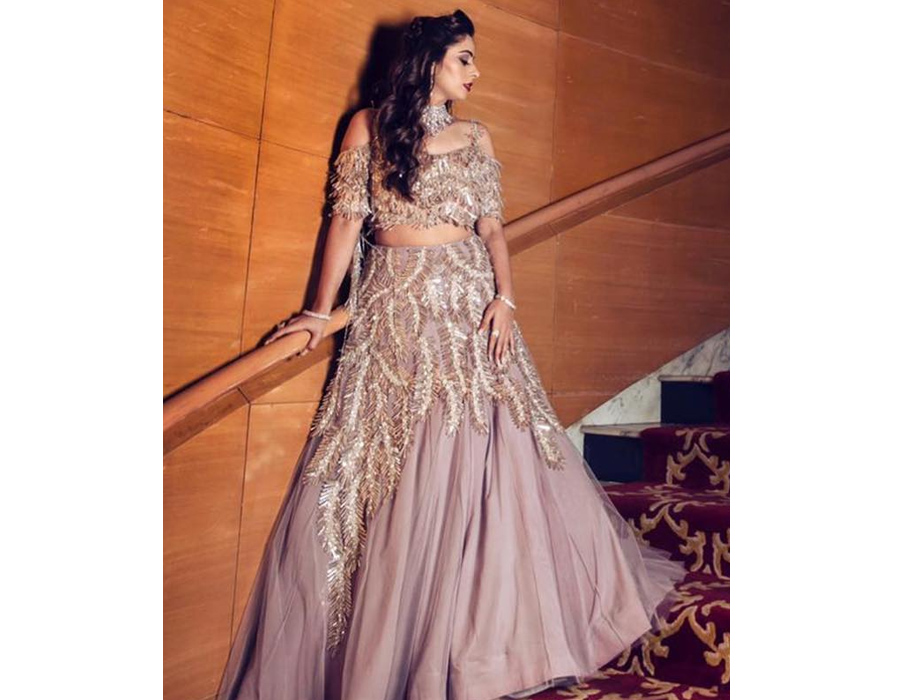 Lava Grey And White Coloured Lehenga In Sequins And Cut Dana Work With –  Kala Emporium