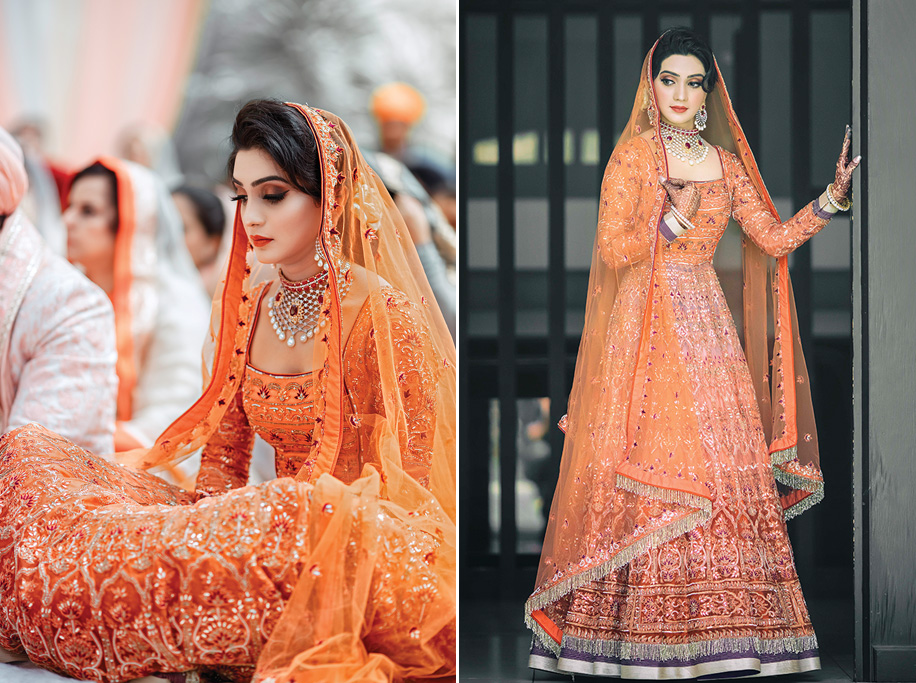 Orange Lehengas