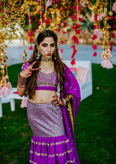 Dark purple velvet lehenga | Lehenga for engagement, South indian bride,  Velvet lehenga