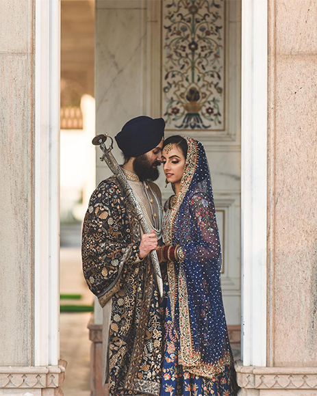 Sikh Wedding Coordinated Couple Looks