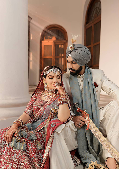 Sikh Wedding Coordinated Couple Looks