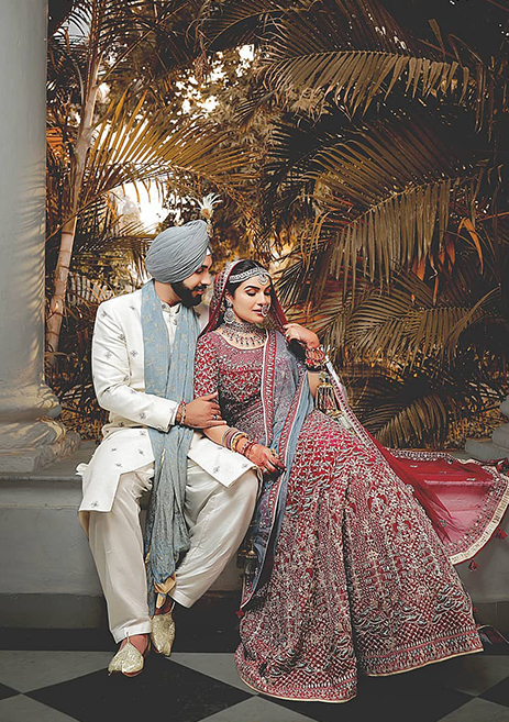 Sikh Wedding Coordinated Couple Looks