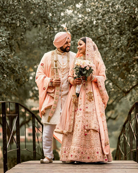 Sikh Wedding Coordinated Couple Looks