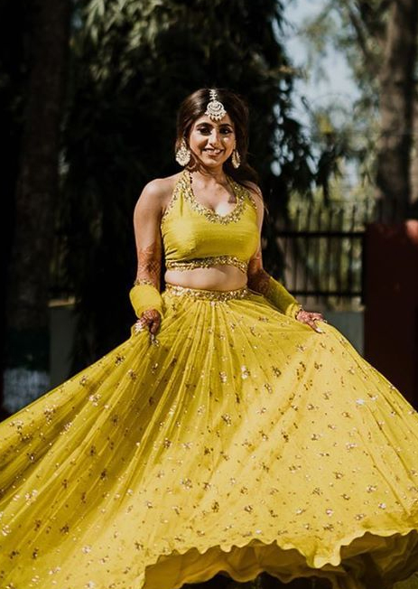 Yellow Lehenga Choli Designs for Haldi Ceremony in Bollywood Style - K4  Fashion