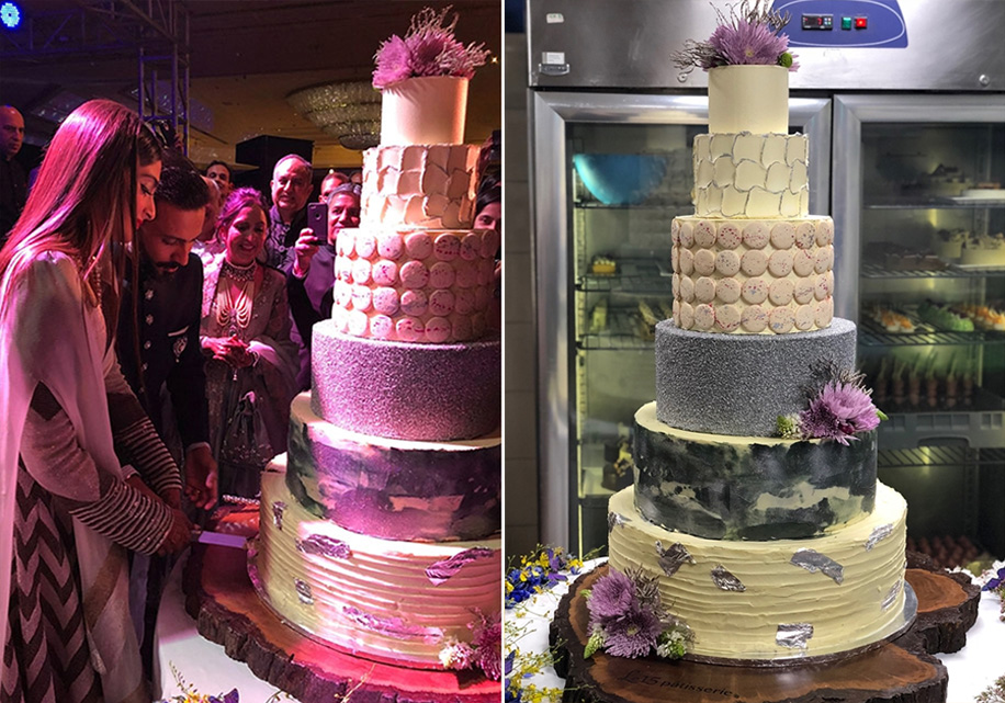 Wedding Cake of Sonam Kapoor and Anand Ahuja made by Pooja Dhingra