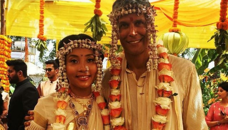 Milind Soman and Ankita Konwar, Alibaug