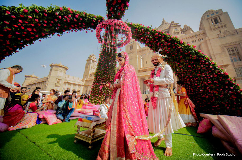 Outdoor Wedding Mandap with a Cupola (Rounded dome)