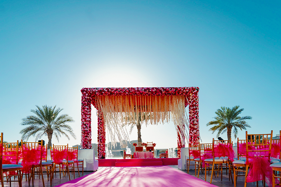 Pink floral mundap decor Pink floral mundap decor