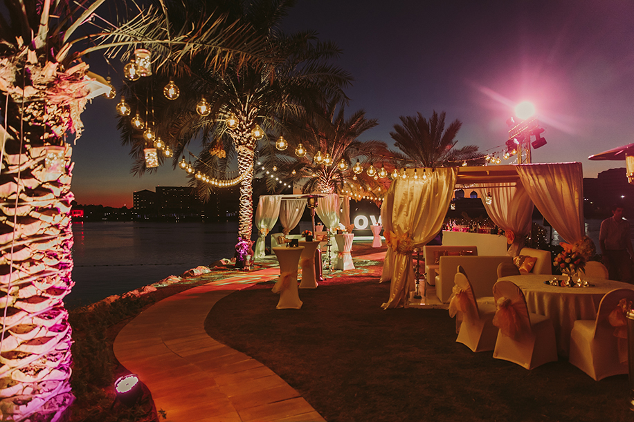 fairy lights, lanterns, and an LED ‘Love’ signage