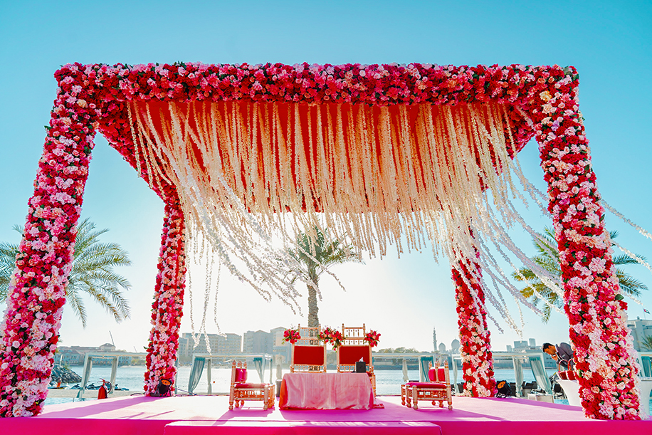 Pink floral mundap decor Pink floral mundap decor