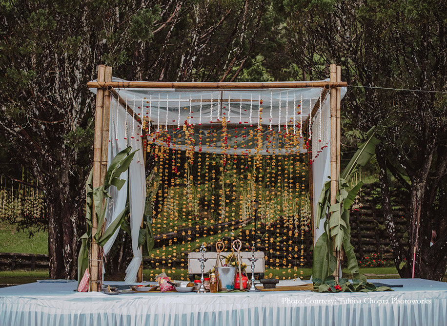 Eco-friendly wedding decor at Malaysia