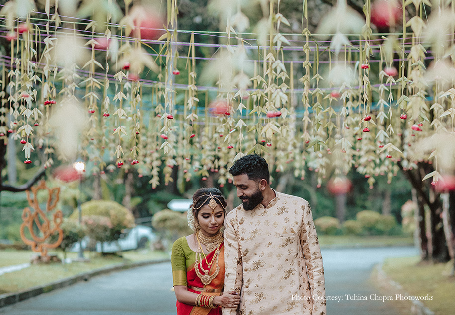 Tamil wedding Indian couple intimate eco friendly decor in Malaysia