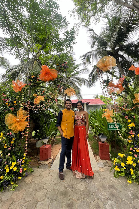 Sanjana Sudarshan and Sachan Maruthan, Taj Fisherman’s Cove Resort and Spa, Mahabalipuram