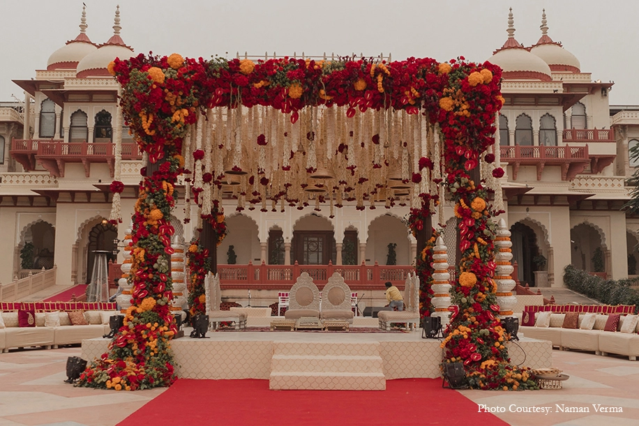 Saudamini and Rushabh Shah, Rambagh Palace, Jaipur