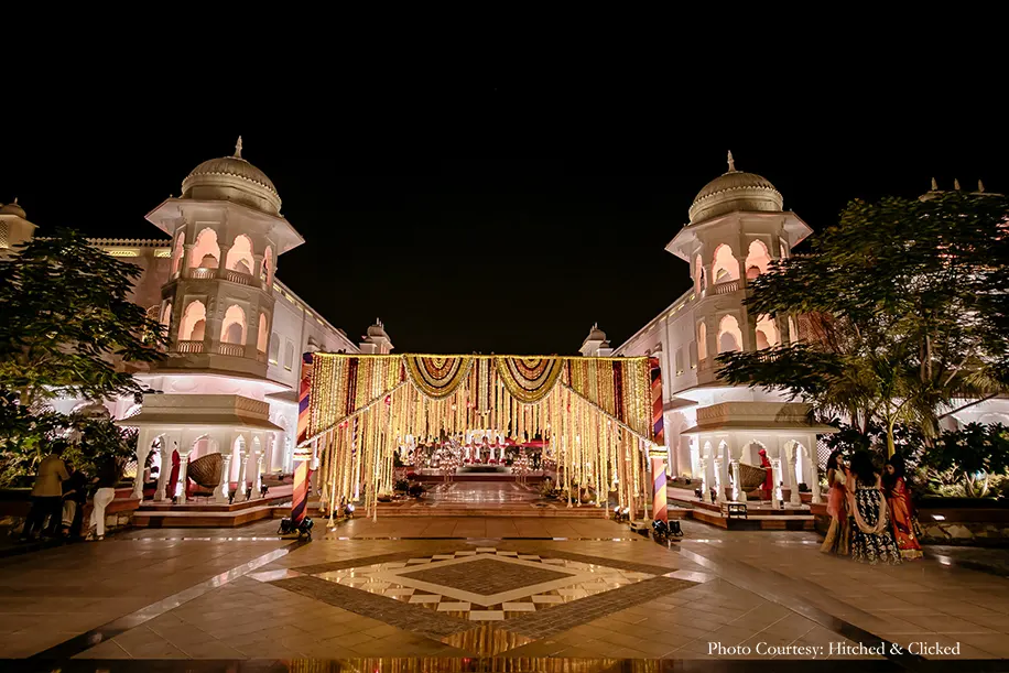Wedding decor at The Leela Palace, Jaippur