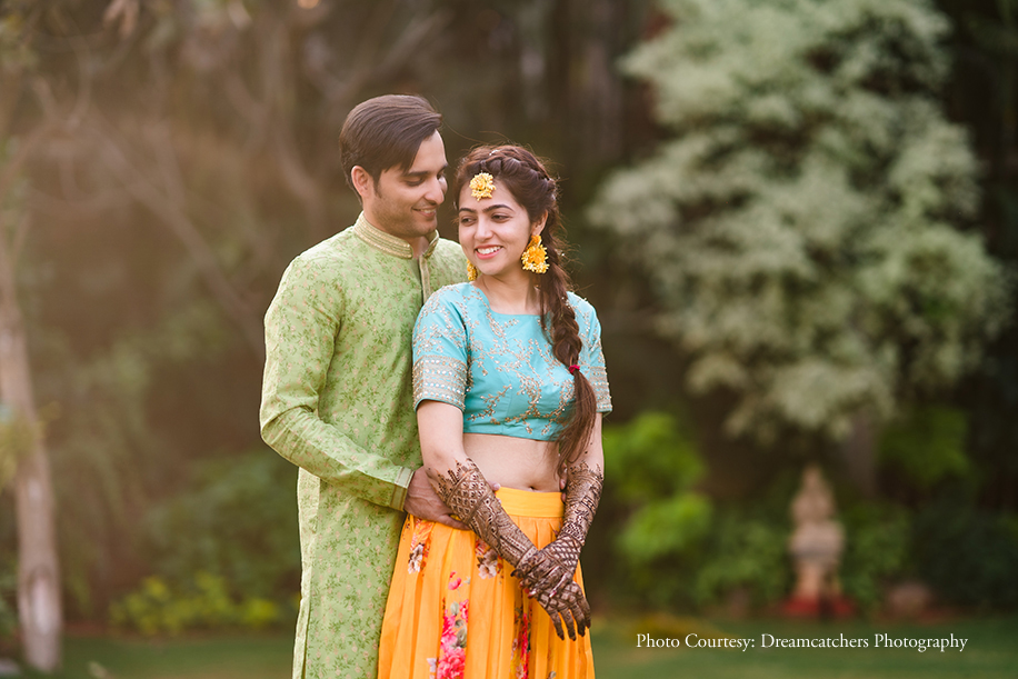 Bride and Groom Mehndi Outfits