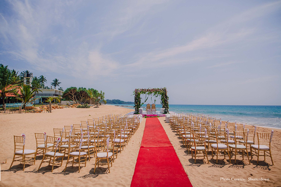 Beach side wedding decor