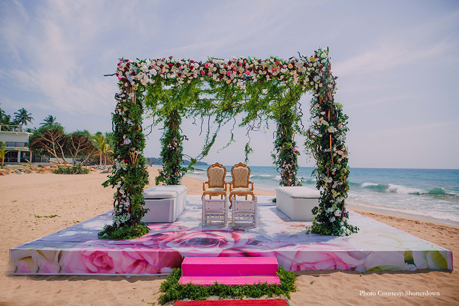 Beach side wedding decor