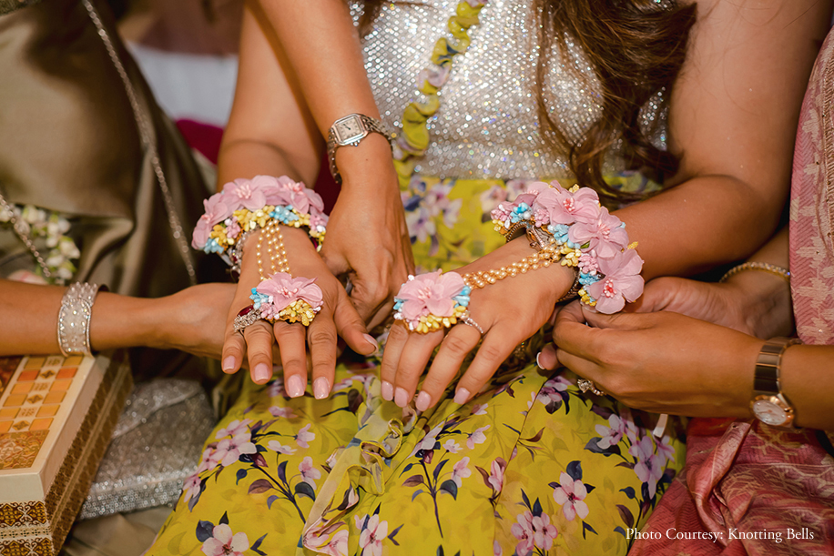 Bride mehndi floral jewelry