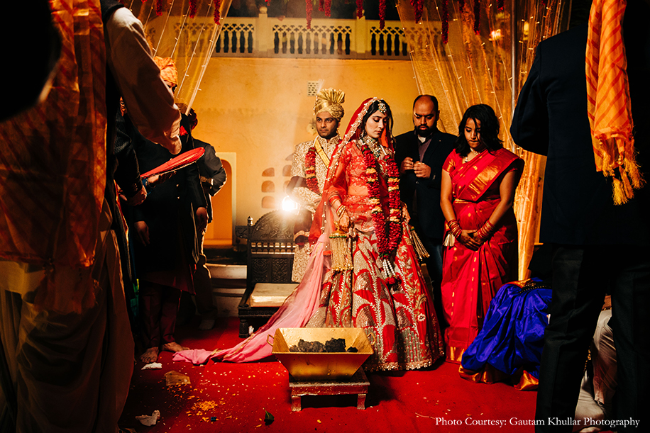 Phera ceremony at Samode Palace, Jaipur