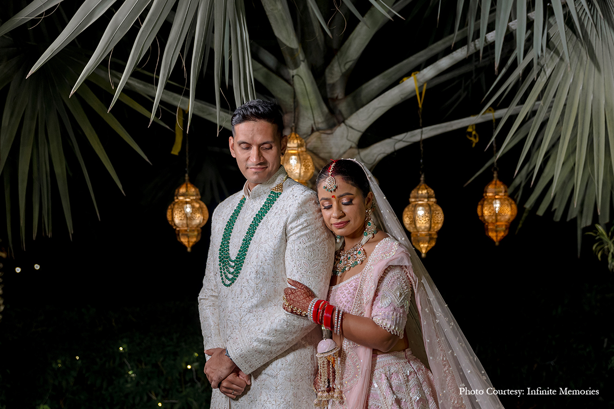 Deepankshi and Sahil, Karma Lakelands, Gurugram