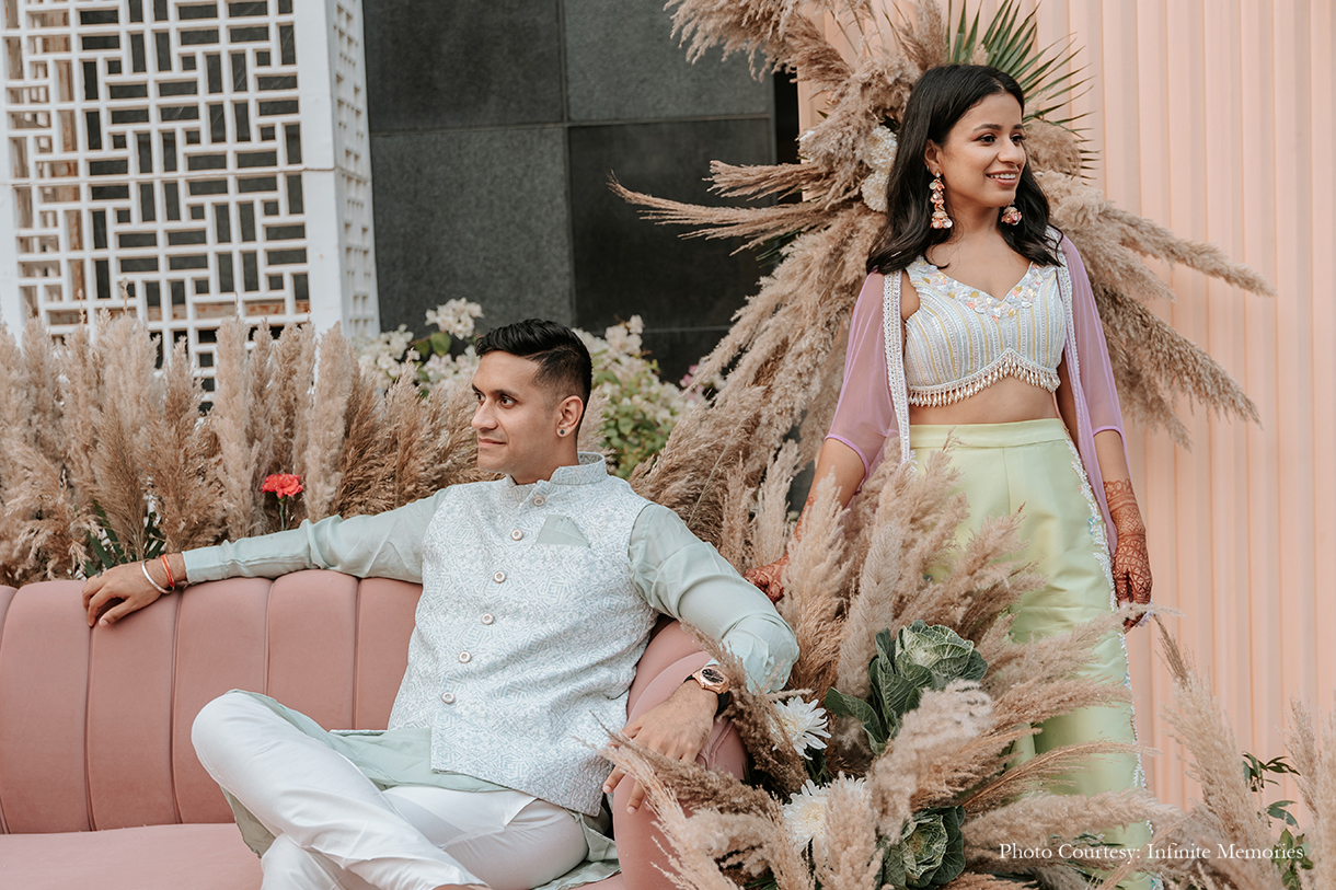 Deepankshi and Sahil, Karma Lakelands, Gurugram