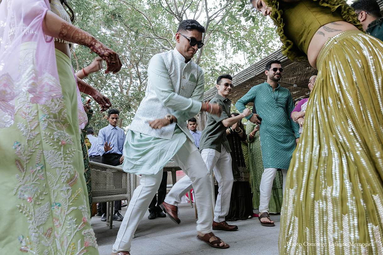 Deepankshi and Sahil, Karma Lakelands, Gurugram